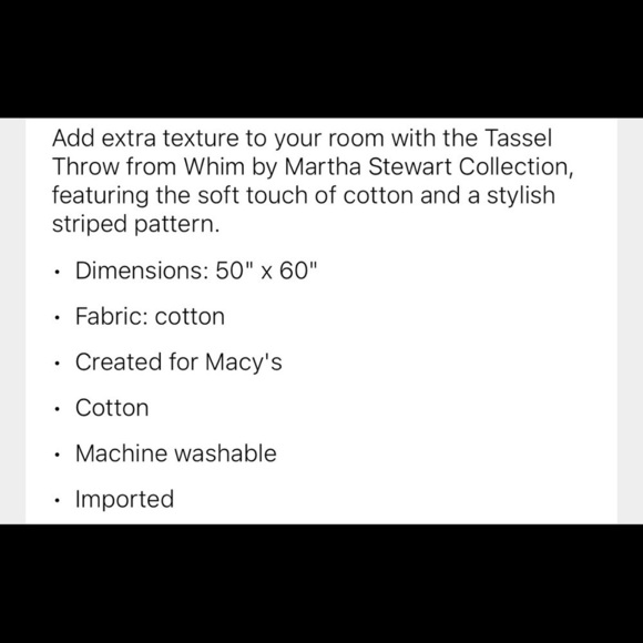Whim by Martha Stewart Collection
Tassel Throw - Picture 2 of 5